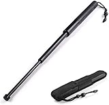 Teleskopschlagstock, 515 /640 mm Schwarz Schlagstock Teleskop| Rutschfester Griff | Kompakt & Faltbar Wanderstöcke Trekkingstöcke Walking Stöcke Selbstverteidigung & Camping, Trekking,Outdoor (C)