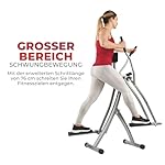 Sunny Health & Fitness SF-E902 Air Walk Crosstrainer Glider, LCD-Monitor, 100 kg max. Gewicht, 762 mm Schrittlänge, Hometrainer, Crosstrainer, Fitnesscomputer, zusammenklappbar, Schwarz, Einheitsgröße – Bild 3