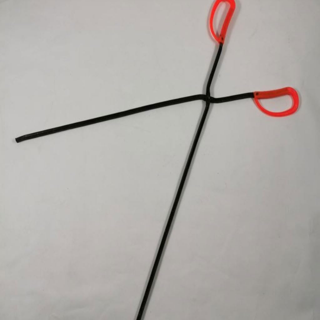 Fireplace Tongs with Red Handle, 40cm/50cm/60cm Fire Pit Tools for Outdoor & Indoor Campfire and Coal(60cm/23.6")