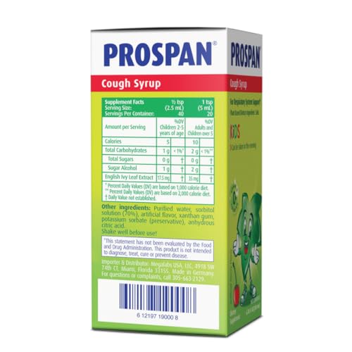 Image of Prospan /Abrilar Kids Cough Syrup + Mucus with Proprietary Ivy Leaf Extract EA575 - Soothes Cough, Mucus Relief, No Sugar, Non-Drowsy, Alcohol-Free, Drug-Free - 200 mL