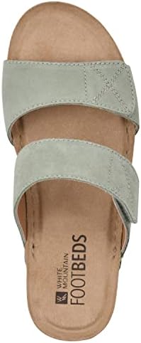 WHITE MOUNTAIN Women's Fervent Wedge Sandal, Sage Green/Suede, 8.5 M | Image 5