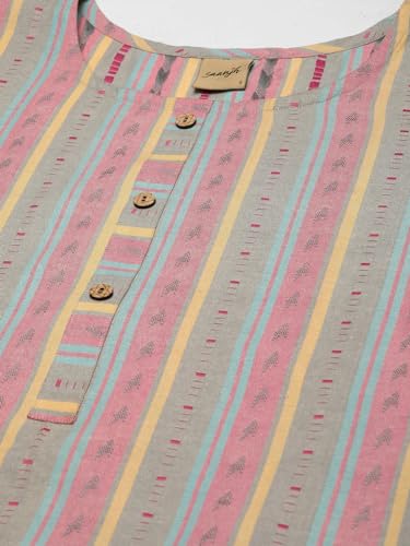 Image of Saanjh Women Printed Regular Kurta with Trousers || Kurta Set for Women || Suit Set