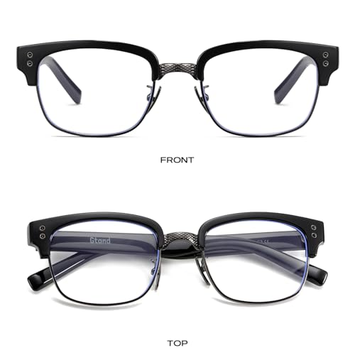 Image of Gtand Vintage Retro Rectangle TR90 Frame Sunglasses For Men Women Fashion Semi-Rimless Metal Sun Glasses Eyewear