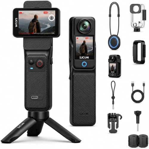 SJCAM Vlog de câmera vlogging C400 4K, gravação de bateria 7H, para viagens