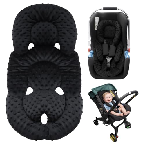 2 in 1 Doppelseitiges Kopf- und Körperstützkissen für Autositze Baby Sitzauflage Kinderwagen Kissen mit Atmungsaktivem Netzgewebe und Bohnenvelours für Neugeboreneneinsatz Hochstuhl Schaukeln