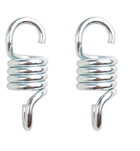 DollaTek 2Pcs Hamaca Muelle 660lb Capacidad Resistente Resorte Resorte Acero galvanizado Resorte Extensión Bobina para Colgar sillas de Hamaca y Columpios de Porche