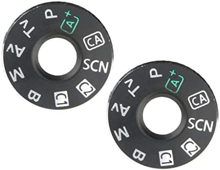 SGerste 2pc Dial Fashion Plate Interface Cap Label Nameplate Replacement Part for Canon 6D DSLR Digital Camera Repair + Tape