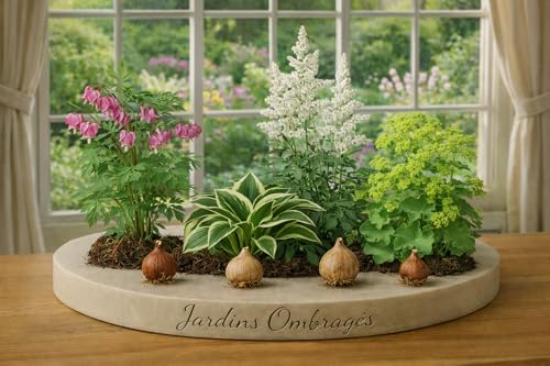 Lot de 4 BULBES “Jardins Ombragés” – 4 bulbes vivaces pour massifs et coins ombragés élégants - Gros calibre - Arbre Arbuste Fleur Jardin - 267