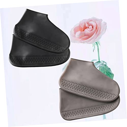 Gatuida 1 par de Cubiertas para Zapatos de Silicona - Sobrezapatos para Uso al Aire Libre y Resistentes para Días de Lluvia Negro miniatura 5