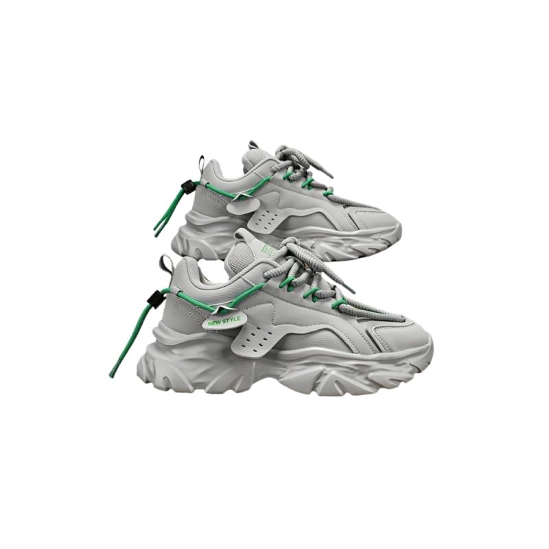 Vintage Lace Up Chunky Sneakers for Men - Comfy and Non-Slip for Outdoor Activities