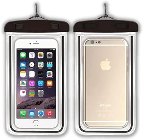 Kit 2 Unid Capa Case Bolsa Prova D'Água Impermeável para Celular com Alça Universal Até 6.5 Polegad