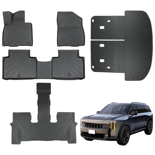 Car Floor Mats for Kia Telluride 2027 7/8-Seat Gas Cargo Liner Seat Back by Taoredfortune - Used condition - Image 7