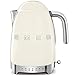 Smeg 50’s Style Retro Range Breakfast Set, 1.7L 3000W Variable Temperature Kettle and Multi-Functional Control 2-Slice 950W Toaster, Cream, KLF04CRUK/ TSF01CRUK