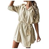 ✿Sie können dieses begehrte Kleid nicht nur selbst tragen, sondern auch Accessoires, High Heels, Strandsandalen und Taschen als Accessoires verwenden, um Ihre Attraktivität zu steigern. Sommerkleider mit High Heels und Gürteln zeigen Ihre Figur perfekt. Das Tragen macht Sie raffinierter und eleganter, schöner und bequemer, sehr weiblich und charmant.✈✈Damen Lang Maxikleid Lässiges Ärmellose Neckholder Strap Sexy Strandkleid Elegant weißes Party Kleider
