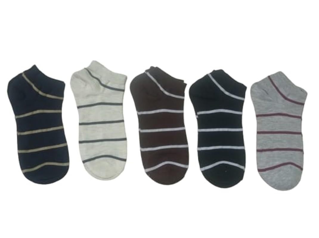 Tubination Boys Socks Unisex snickers Socks Boys Pure Cotton and Soft Sports Socks High Ankle Socks (Multicolored) - Pack of 5