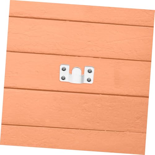 Image of jojofuny 2pcs Stainless Steel Interlocking Hanging Buckles Picture Hangers and Mirror Mounting Clips for Secure Furniture Connection and Easy Installation