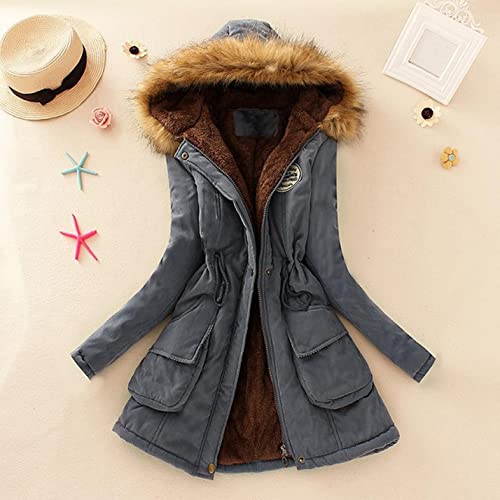 Top Winter Coat Ladies Warm Sweater Down Jacket Hooded Outwear Casual Coats Mid-Length Lamb Wool Cotton Overwear2