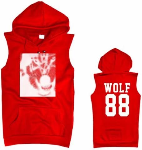 Fanstown kpop EXO hoodie sweatshirt SBS Wolf88 XOXO same style sleeveless shirt with kerchief