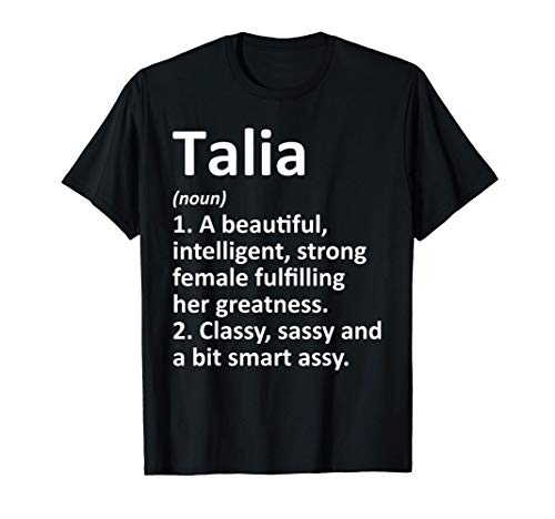 TALIA Definition Personalized Name Funny Christmas Gift T-Shirt