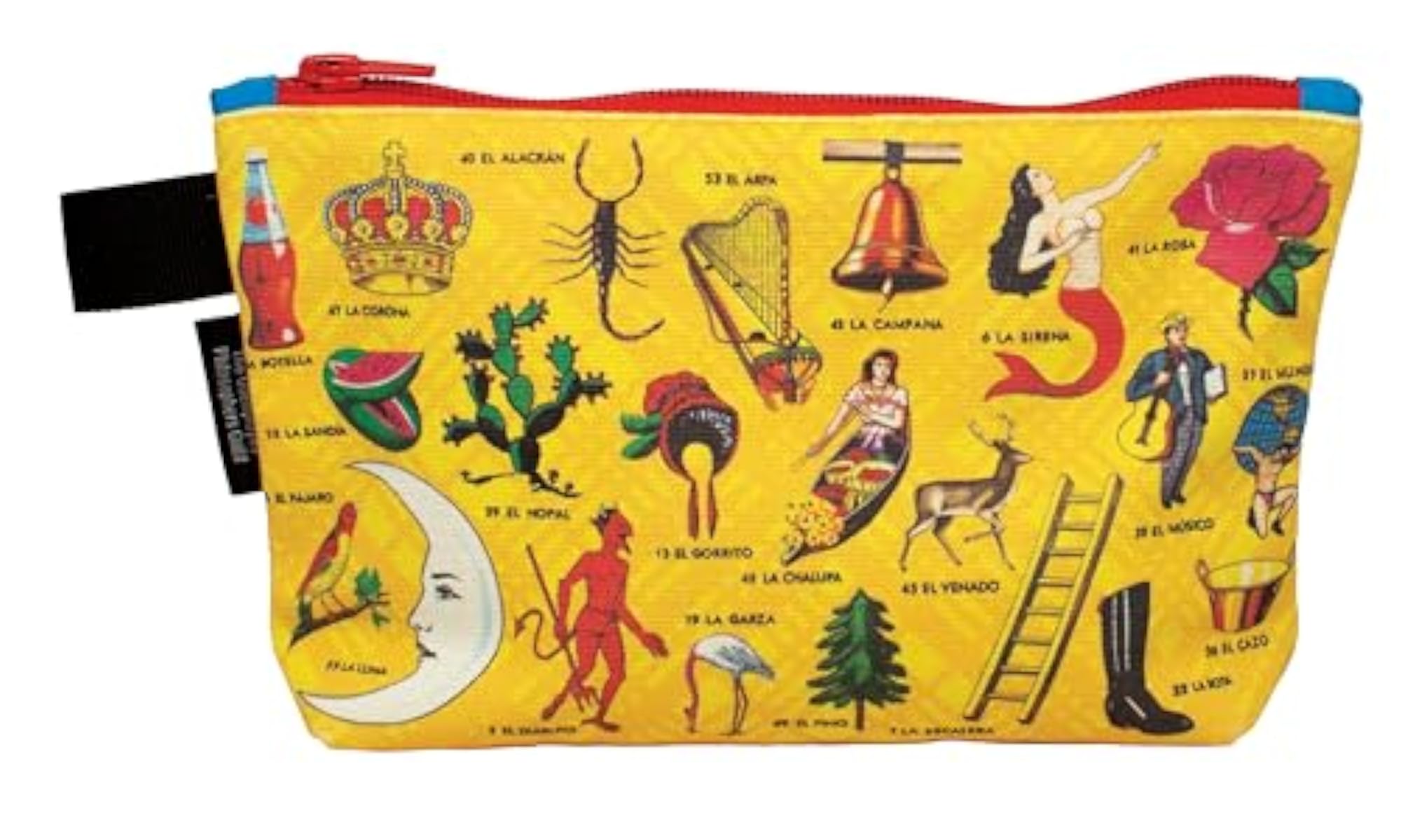 Lotería Bag - Iconic Illustrations Canvas Zipper Pouch