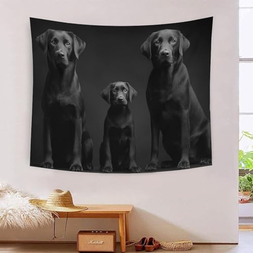 Tapisserie Labrador effet 3D grand art mural en tissu de qualite pour sejour