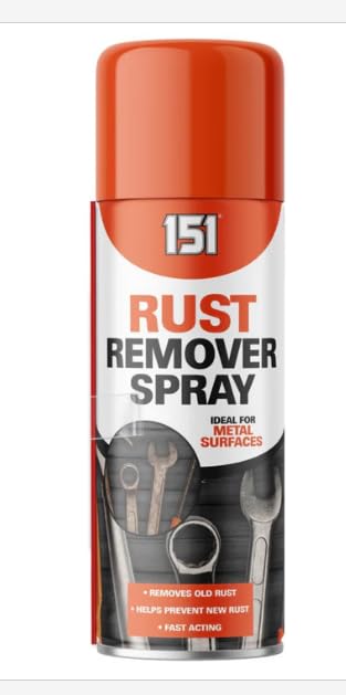 400ml Rust Remover Spray, Fast-Acting Rust Treatment for Metal Surfaces, Loosens Corrosion and Protects Parts (1 Pack)