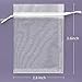 Akstore 100Pcs 2.7x3.5 inch Sheer Drawstring Organza Jewelry Pouches Wedding Party Christmas Favor Gift Bags (White)