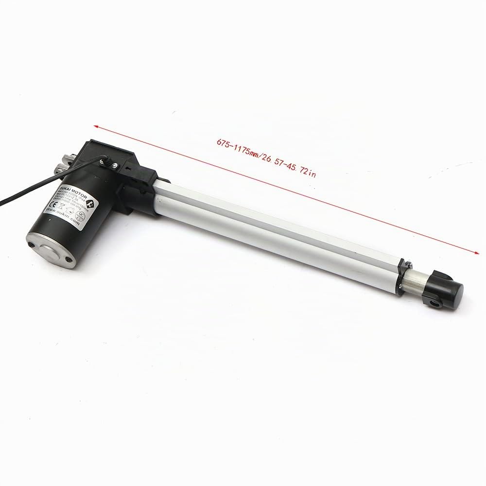 Actionneur linéaire 12 V CC - Moteur linéaire - 500 mm - Course : 600 kg - Traction : 400 kg - Classe de protection IP44