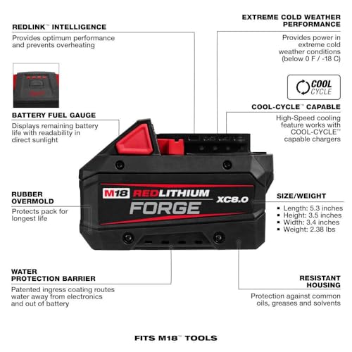 Milwaukee Electric - M18 REDLITHIUM Forge XC8.0 Battery Pack - image 2