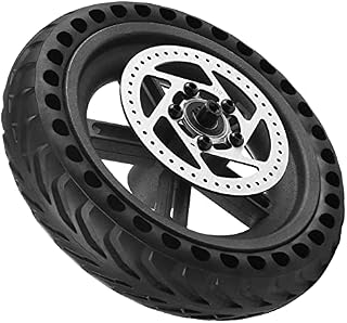 Coolty Xiaomi Scooter M365 Solid Tire with Hub and Brake Disc, Anti-puncture Rear Wheel Compatible with Xiaomi Mijia M365 Electric Scooters