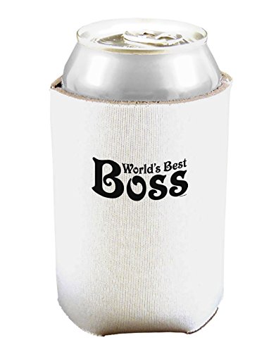 TOOLOUD World's Best Boss - Boss Day Can and Bottle Insulator Cooler - White 2 Pack