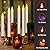 wemarry Flameless Taper Candles 6 Pack 10.6" Dripless Ivory Battery Operated Window Candles Included Remote Timer 400+ Hours by 2AA Batteries for Home Decor Halloween Christmas Wedding(Ivory,6 Pack)