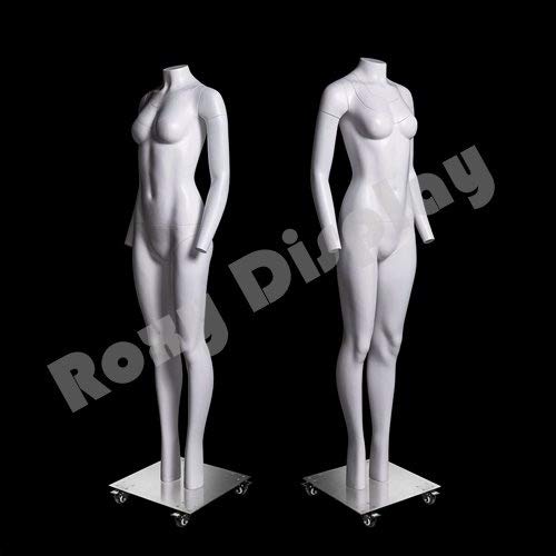 (Mz-Gh2-S) Roxydisplay Invisible Ghost Mannequin! Female Invisible Mannequin With Magnetic Fittings With Nice Figure And Arms,Round Neck. Removable Neck And Arms. Wheelbase With Break Included #TOP5
