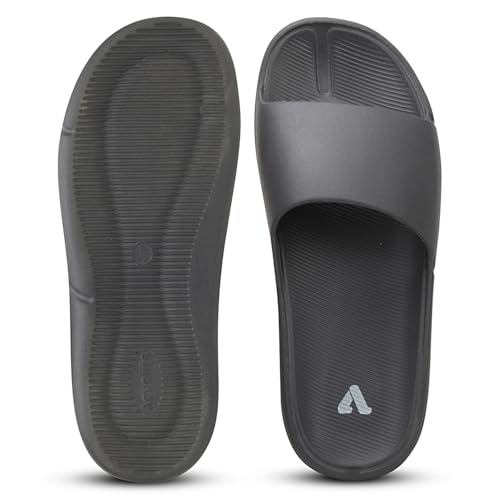 Image of Aqualite NEO-1257 Men Slides slipper with Slip-on wear, Comfort and Flat Base flipflop for dailywear uses