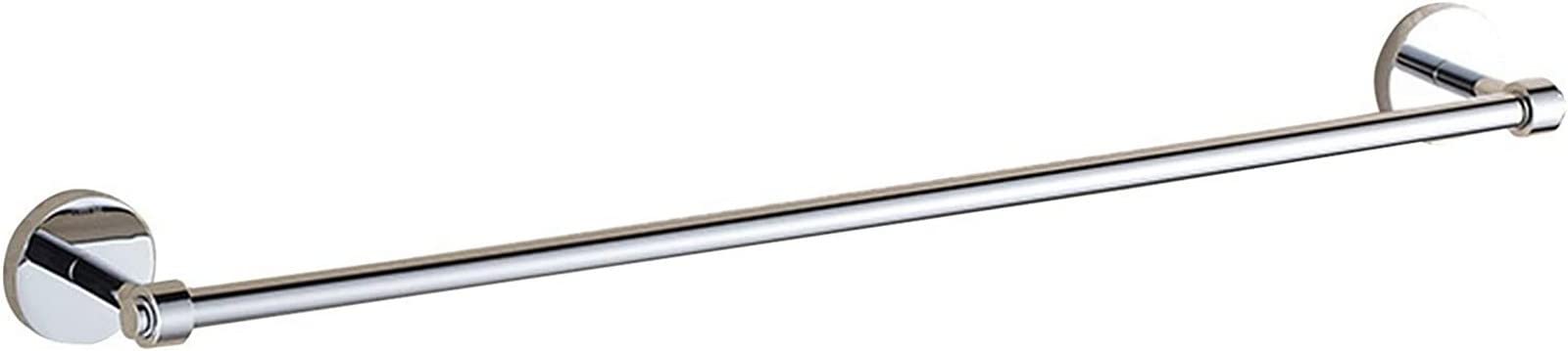 asdchZen Universal Towel Rack Towel Bar Wall Mounted Bath Towel Rack, Wall Mounted Towel Bar Round Single Towel Rack Stainless Steel Towel Rack Bar For Bathroom Kitchen/80Cm