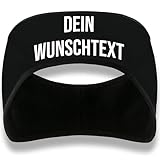 Stirnband - Dein Wunschtext - personalisiert mit eigenem Text - Unisize - Schwarz