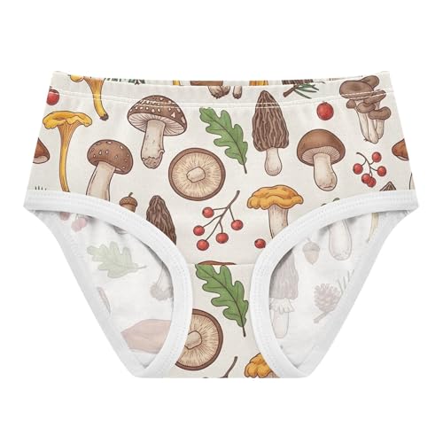 Toddler Girls Underwear 2t Cotton Panties for Girl Flower Kids Briefs Undies Wild Mushrooms