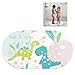 DINGC Tapis de Bain Antiderapant Bebe avec Ventouses, Tapis Baignoire Enfant PVC Conception de Bande Dessinée Tapis Bain Bebe, Tapis de Baignoire pour Baignoires 39 x 69 cm(Ovale Blanc)