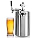 Produktbild NutriChef PKBRTP299 Homebrew Bierspender, 350 ml, doppelwandig, Mini-Fass mit Kappe, Spear, Metallhahn, CO2-Aluminium-Regulator-System, Einheitsgröße, Edelstahl