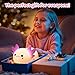 Mewaii Huggwaii Squishy Axolotl Night Light for Kids, 4 Soothing White Noise Sounds, Dimmable Silicone Axolotl Lamp Toddler Light, Upgraded Rechargeable Nightlight,Baby Gifts & Girls Room Decor