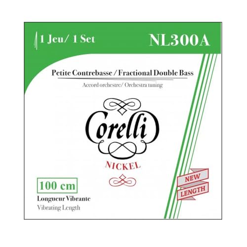 Corelli Kontrabass-Saiten Fractional - kleine Mensuren Satz 1/2 Größe NL300A