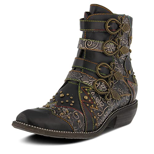 Spring Step L'Artiste Rodeha Booties for women - Women's Ankle Boots with Zipper Closure - Ladies Boots with Western Style Pointed Toe Silhouette