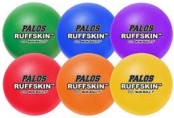 Palos Sports RuffSKIN 7“, Soft Foam, Low Bounce Dodgeball Set of 6 - for Kids and Adults