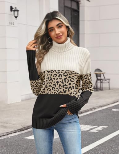 Zeagoo Womens Oversized Sweater Turtleneck Pullover Tops Dressy Fall Winter - image 2