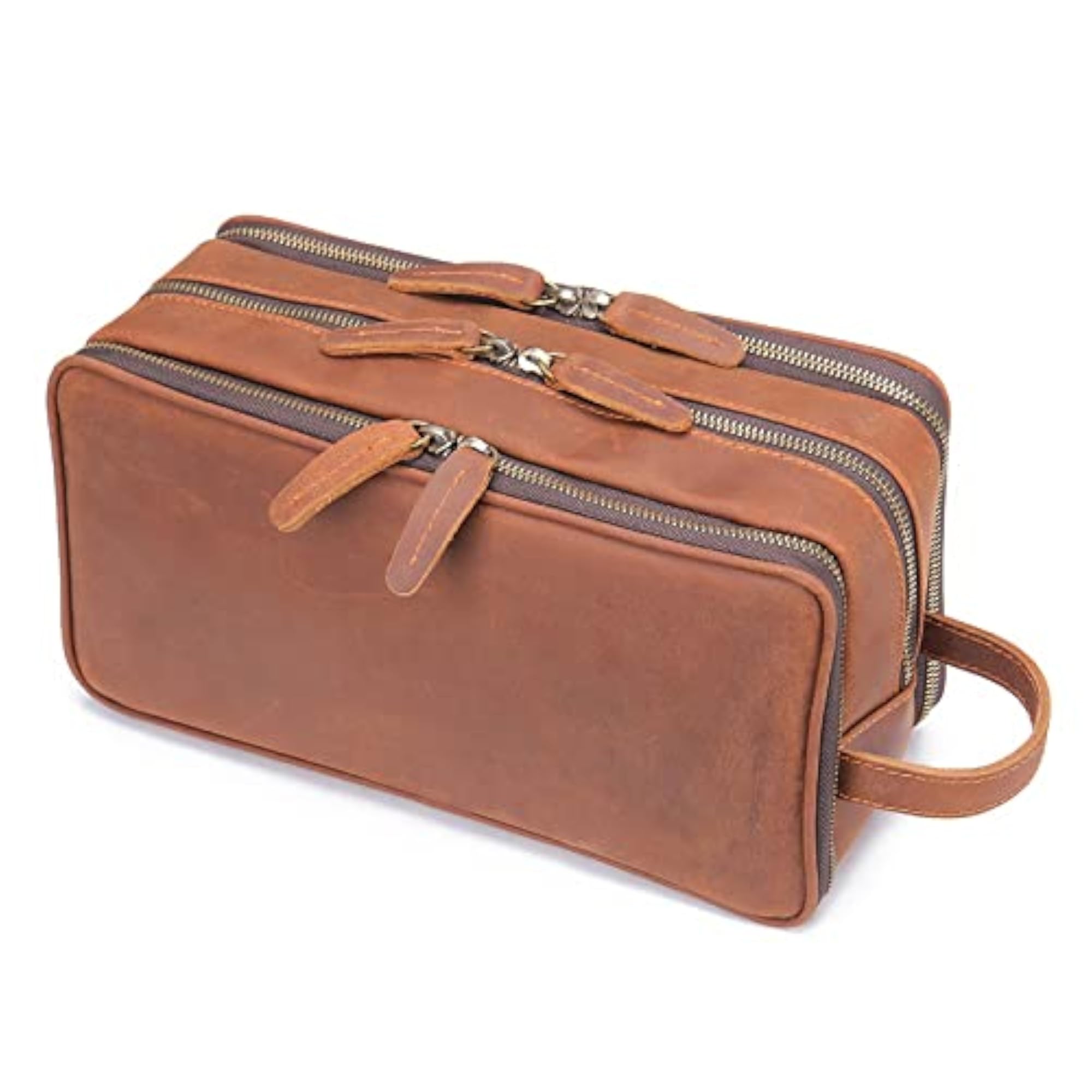 Genuine Leather Cosmetic Bag for Travel