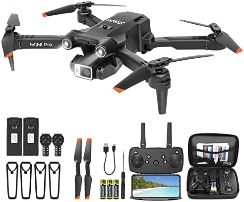 DENKLUR Drone with Camera for Adults Beginners, 1080P HD FPV Drones with Altitude Hold, Foldable RC Quadcopter Toys Gifts for Kids with One Key Start, 3D Flips, 2 Batteries 22 Mins, 3 Speeds