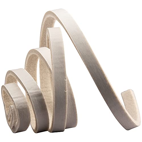 SoftTouch 1/2 x 60 tiras de feltro resistentes autoadesivas com verso adesivo, 1,27 cm x 152,4 cm, 3