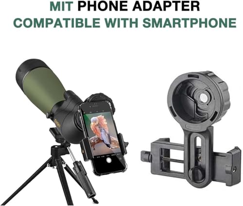 Gosky Aktualisiert neueste Spektiv – BAK4 abgewinkeltes Zielfernrohr für Zielschießen, Jagd, Vogelbeobachtung, Wildlife Landschaft (Camere Adapter kompatibel)