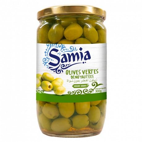 Samia - Aceitunas verdes Samia, sin hueso, 300 g, 3 unidades