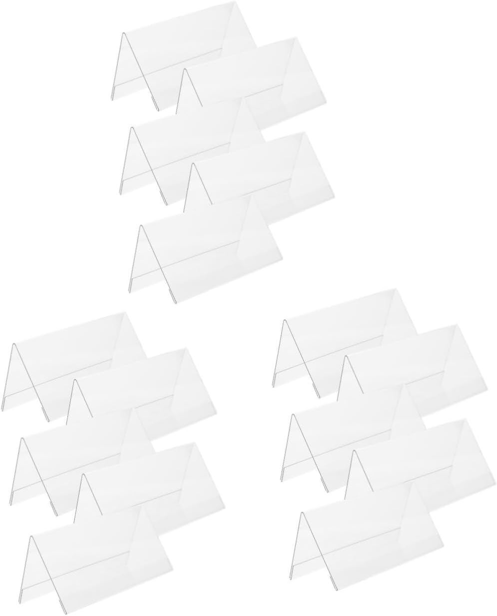 15pcs Acrylic Tabletop Signs for Weddings and Events Double-sided Seating Number Holders Reusable Display Stand for Office and Restaurant Use